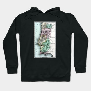 1835 Map of Portugal Hoodie